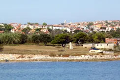 Apartments in Ližnjan - view of the village from the sea and the coast
