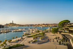 Rovinj beachfront apartments – overlooking the contemporary promenade and calm sea vista