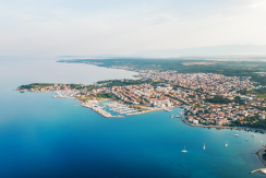 Apartmány Diklo Zadar - výhled na město ze vzduchu