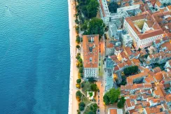 Zadar apartments by the sea - waterfront from above